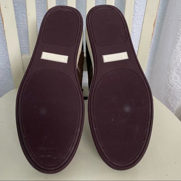 Lanvin High Top Leather Trainers Sneakers Sz 11 - Picture 11 of 13